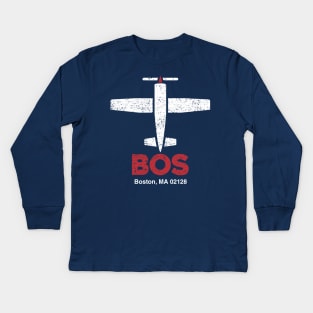Boston Airport Kids Long Sleeve T-Shirt